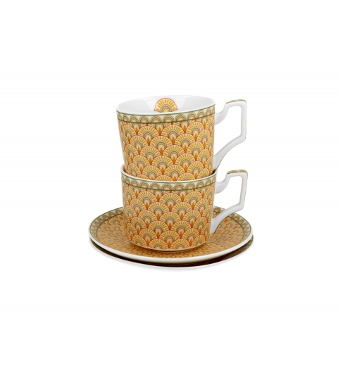 FILIŻANKA + SPODEK DUO GEOMETRIC SOLIS 250 ML X 2 SZT