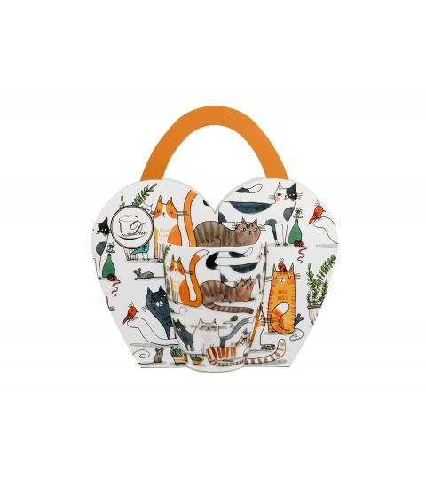 KUBEK DUO KOT LENIWE KOTY NA PREZENT 360 ML