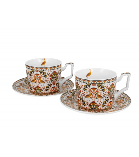 FILIŻANKA + SPODEK DUO GEOMETRIC HERON 250 ML X 2 SZT