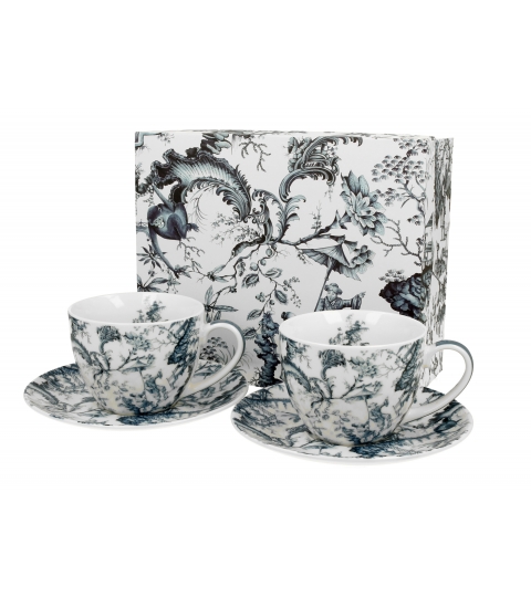 FILIŻANKI ZE SPODKIEM DUO ORIENT BLUE 250 ML X 2 SZT NA PREZENT