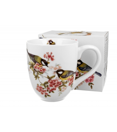 KUBEK DUŻY XXL DUO PTAKI SIKORKI NA PREZENT 1000 ML