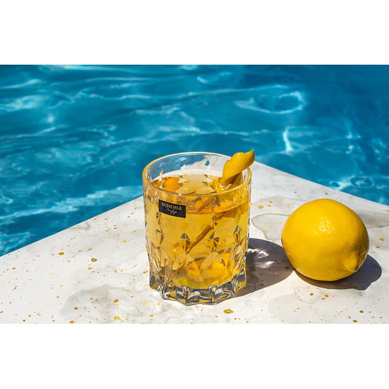 SZKLANKI KRYSZTAŁOWE DO WHISKY BOHEMIA CONTE 340 X 2 NA PREZENT