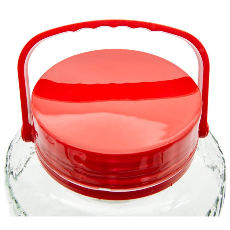 SŁOIK SZKLANY Z POKRYWKĄ I UCHWYTEM DO KISZENIA NA OGÓRKI 3 L