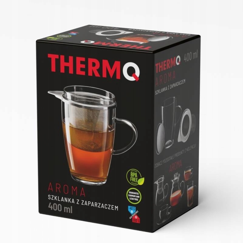 SZKLANKA KUBEK Z ZAPARZACZEM THERMO AROMA 400 ML