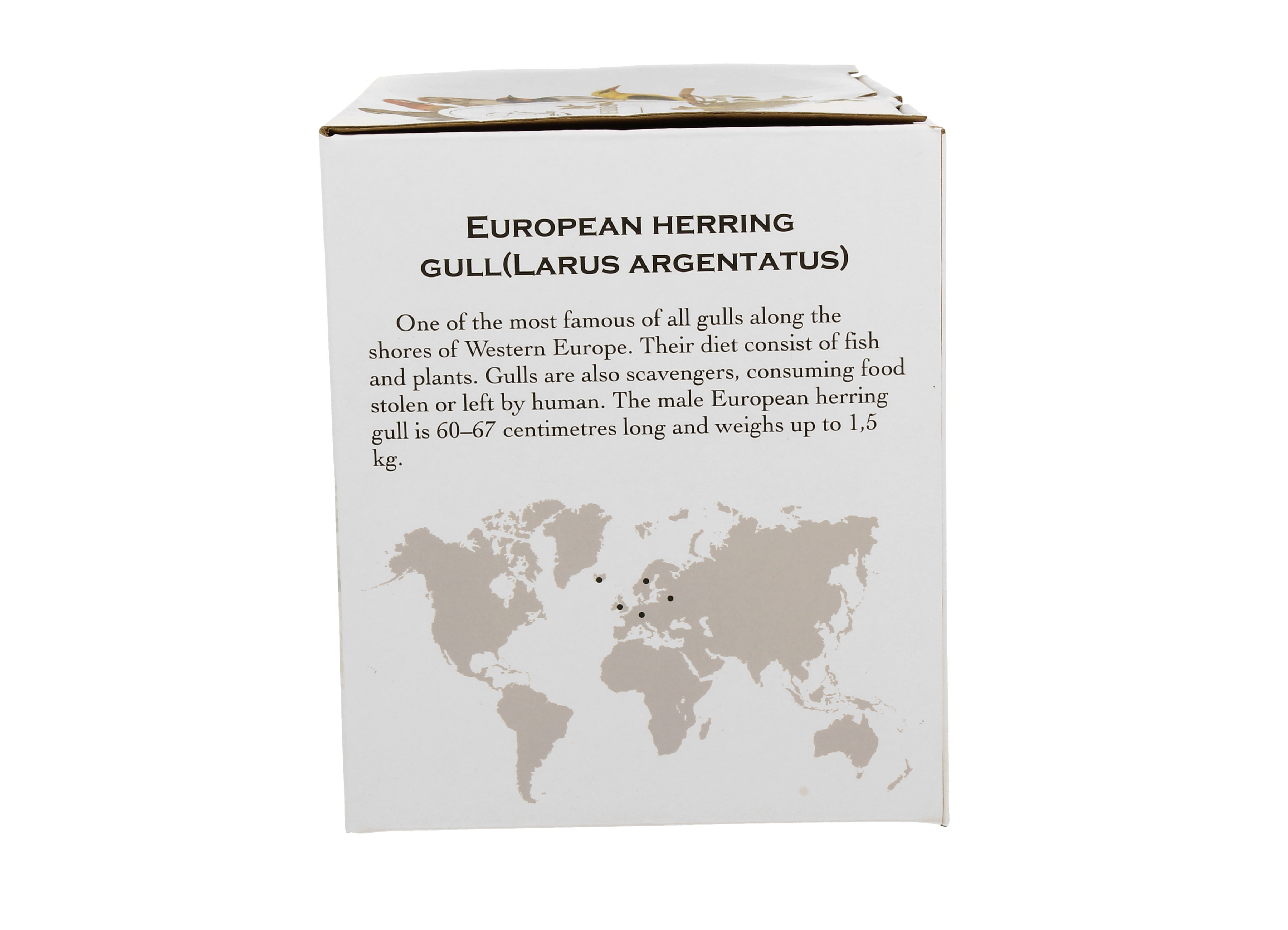 KUBEK PORCELANOWY DUO MEWA SREBRZYSTA NA PREZENT 400 ML