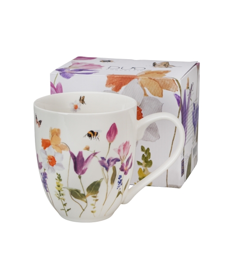 KUBEK DUŻY XXL DUO MAY KWIATY PSZCZÓŁKI NA PREZENT 1000 ML