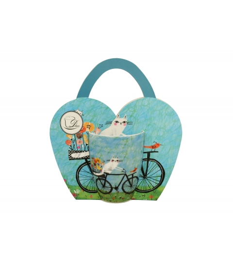 KUBEK DUO KOT KOTY ROWER NA PREZENT 360 ML