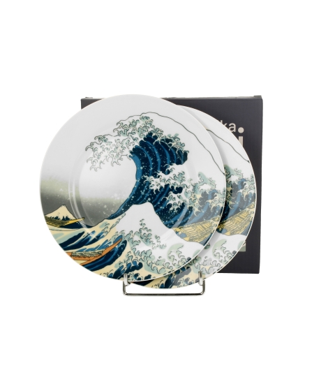 TALERZE DESEROWE DUO WIELKA FALA K. HOKUSAI X 2 SZT NA PREZENT