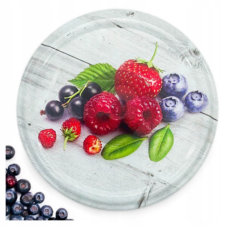 ZAKRĘTKA NA SŁOIK fi 82 / 6 ZACZEPÓW OWOCE NA CLICK X 10 SZT