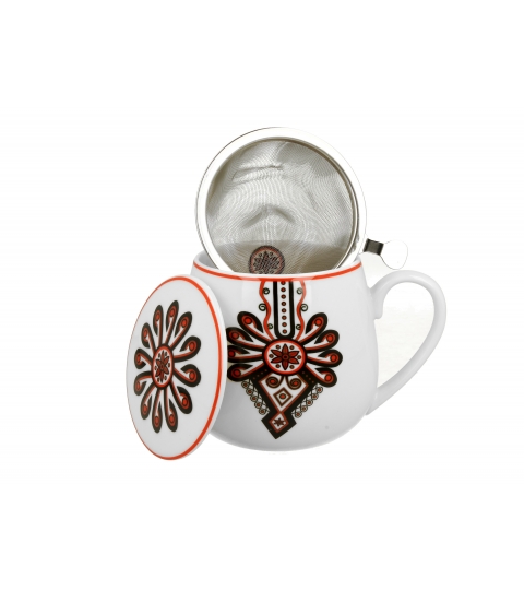 KUBEK Z ZAPARZACZEM I POKRYWKĄ DUO PODHALE PARZENICA 430 ML