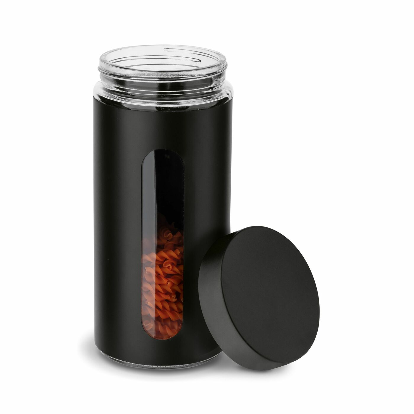 POJEMNIK Z POKRYWKĄ SZKLANY CZARNY NA ZYWNOŚĆ TADAR PRATO 1,4 L