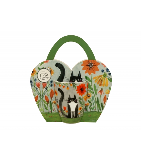 KUBEK DUO KOT KOTY ŁĄKA NA PREZENT 360 ML