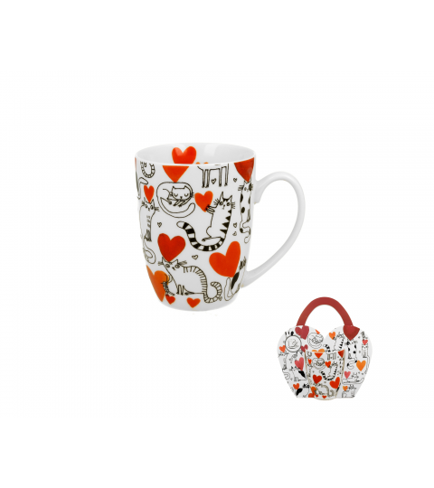 KUBEK DUO KOT KOTY SERCA NA PREZENT 360 ML