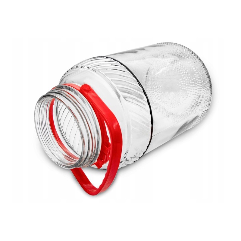 SŁOIK SZKLANY Z POKRYWKĄ I UCHWYTEM DO KISZENIA NA OGÓRKI 3 L