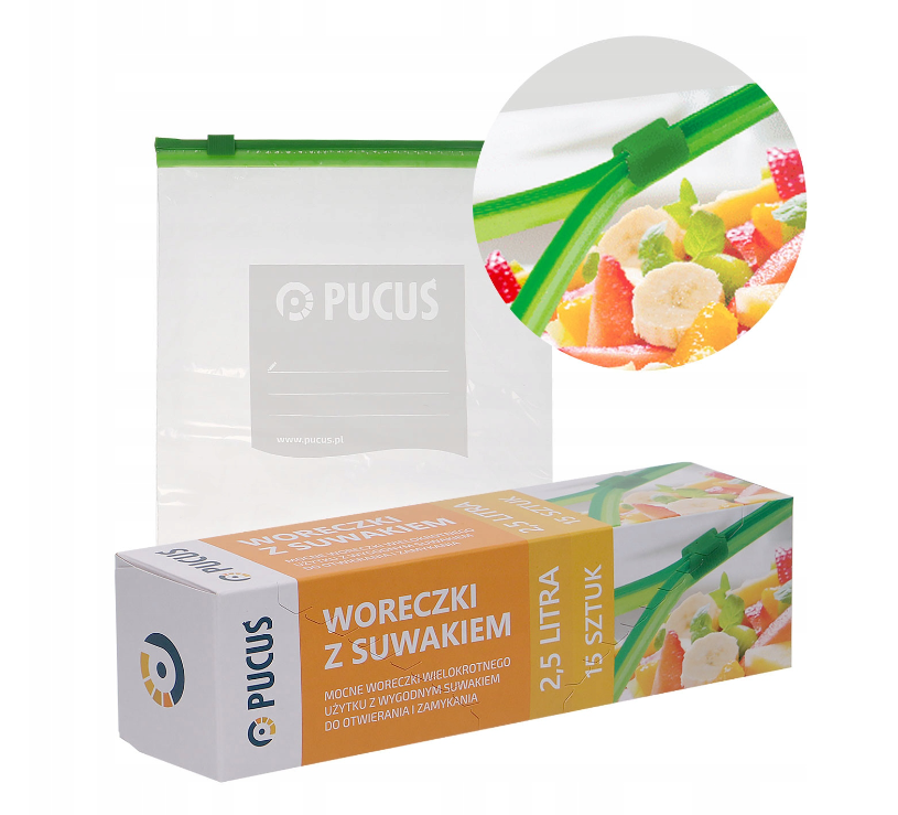 WORECZKI STRUNOWE DO MROŻENIA ŻYWNOŚCI NA ŻYWNOŚĆ PUCUĆ 2,5 L X 15