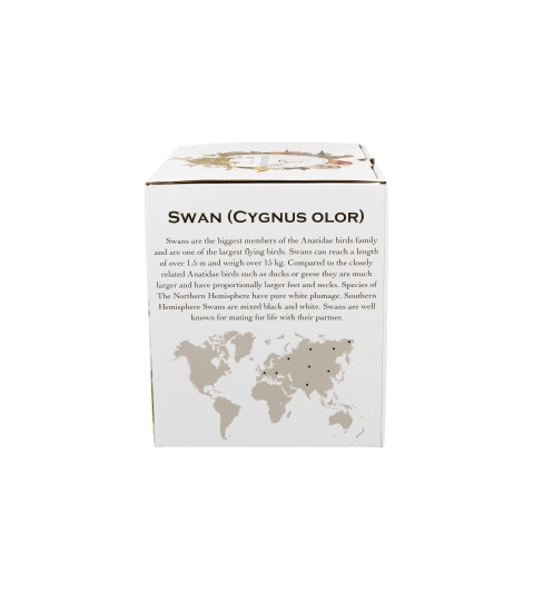 KUBEK PORCELANOWY DUO PTAKI ŁABĘDŹ NA PREZENT 400 ML