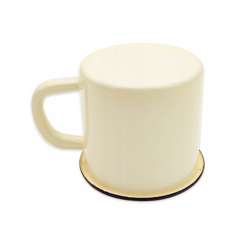 KUBEK EMALIOWANY KREMOWY 8 CM 400 ML