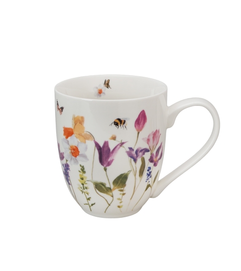 KUBEK DUŻY XXL DUO MAY KWIATY PSZCZÓŁKI NA PREZENT 1000 ML