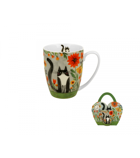 KUBEK DUO KOT KOTY ŁĄKA NA PREZENT 360 ML