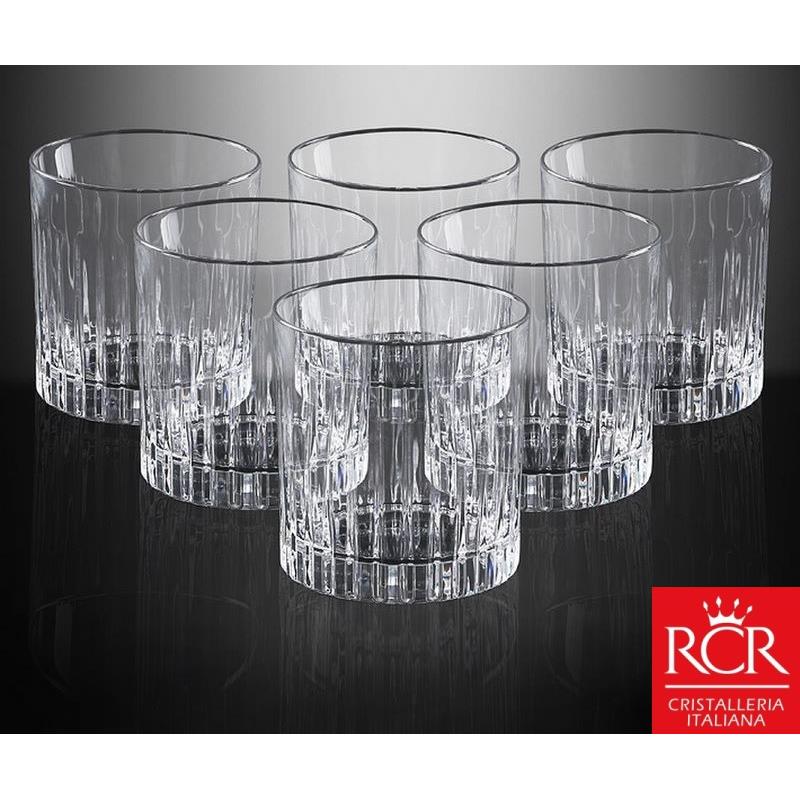 SZKLANKI KRYSZTAŁOWE DO WHISKY RCR TIMELESS 360 ML X 6