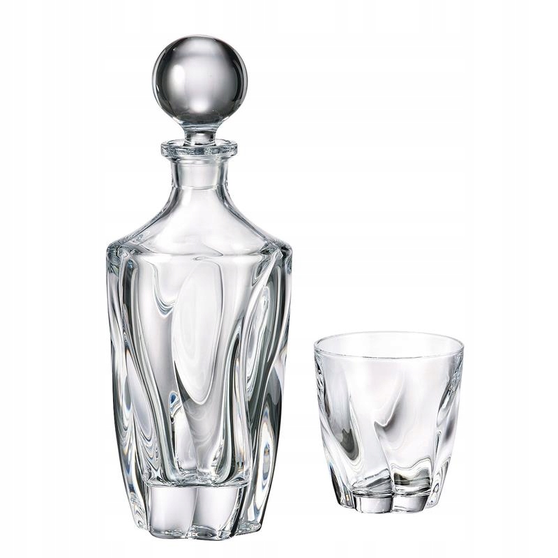 ZESTAW KARAFKA SZKLANKI KRYSZTAŁ BOHEMIA BARLEY