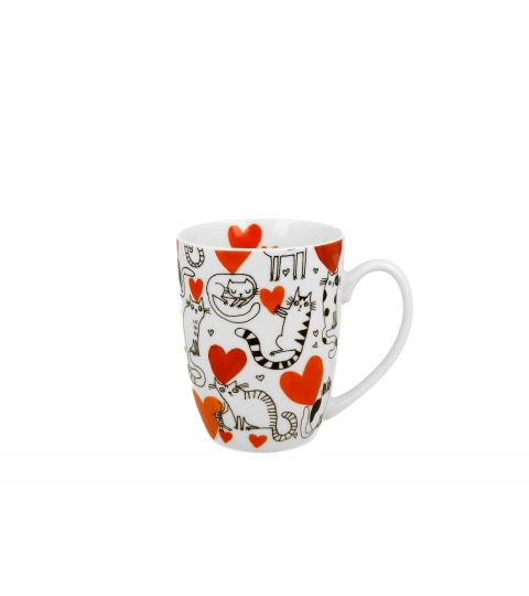 KUBEK DUO KOT KOTY SERCA NA PREZENT 360 ML