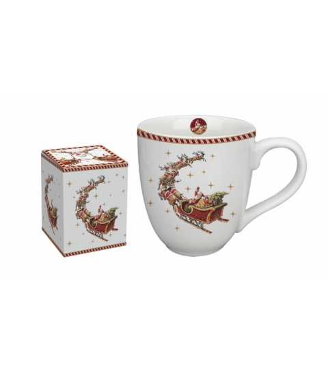 KUBEK DUŻY XXL DUO ŚWIĘTA SANIE NA PREZENT 1000 ML