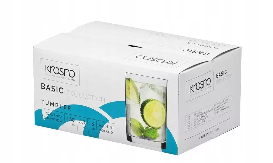 SZKLANKI LITERATKI KROSNO BASIC 150 ML x  6 SZT