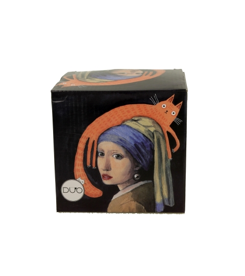 KUBEK DUŻY XXL DUO DZIEWCZYNA Z KOTEM 650 ML NA PREZENT