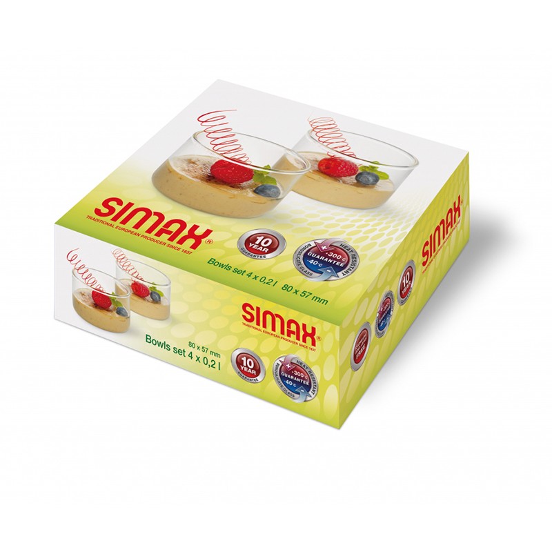 MISECZKI KOKILKI DO ZAPIEKANIA SZKLANE FINGERFOOD SIMAX 0,20 L 4 SZT