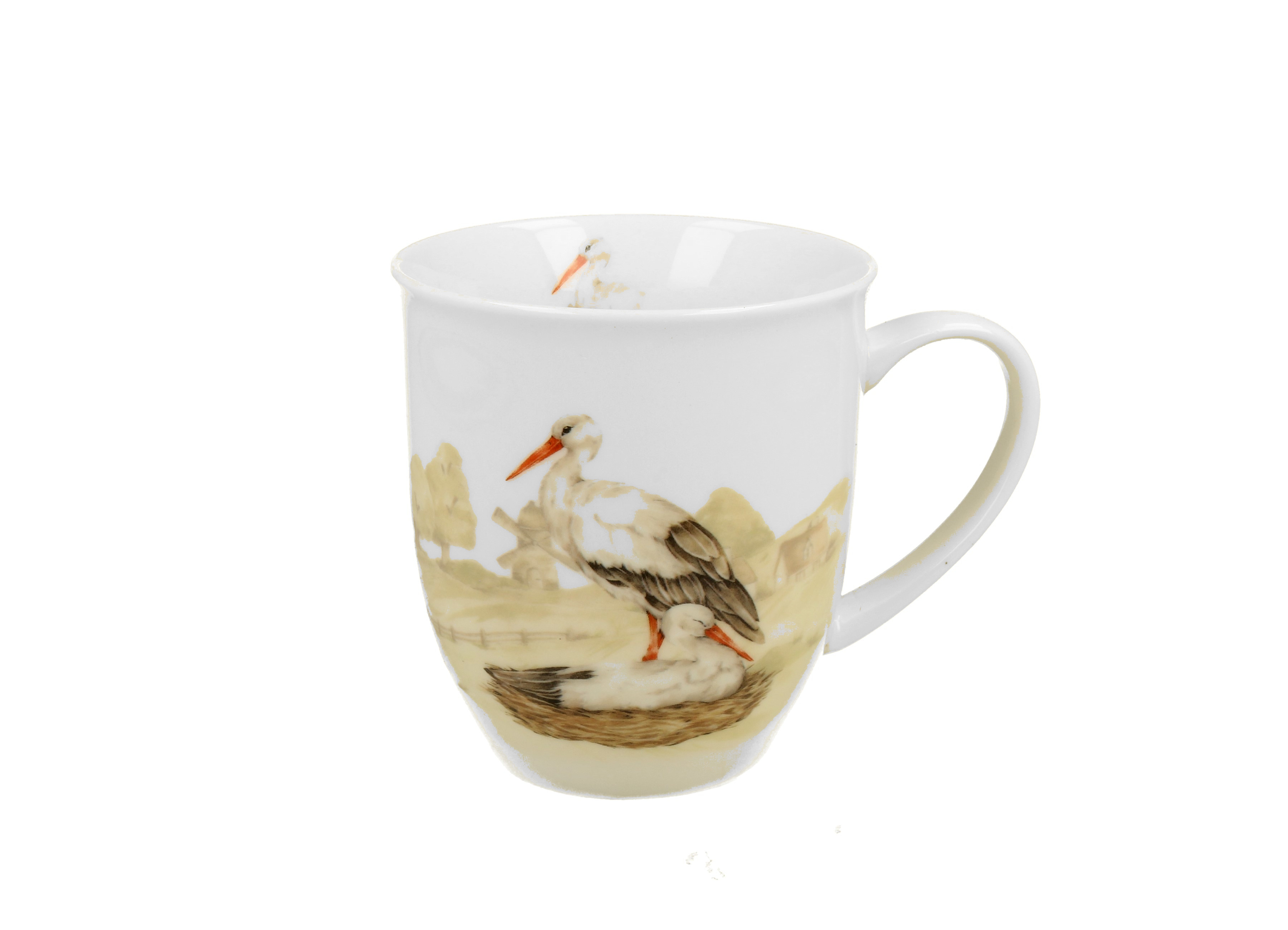 KUBEK PORCELANOWY DUO BOCIAN BOCIANY NA PREZENT 400 ML