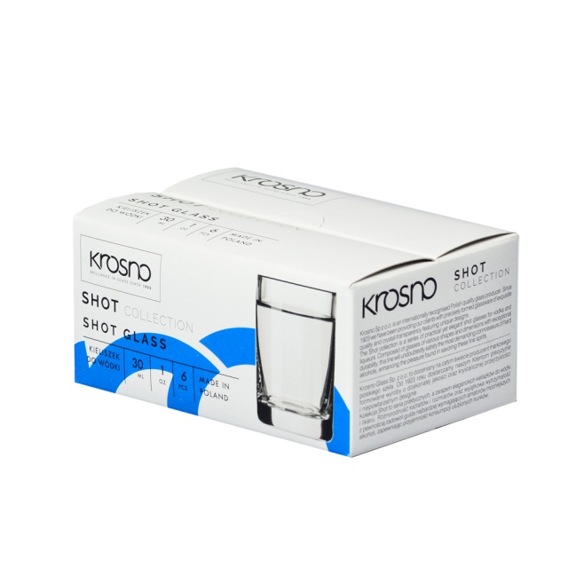 KIELISZKI DO WÓDKI KROSNO SHOT 30 ML x 6 SZT
