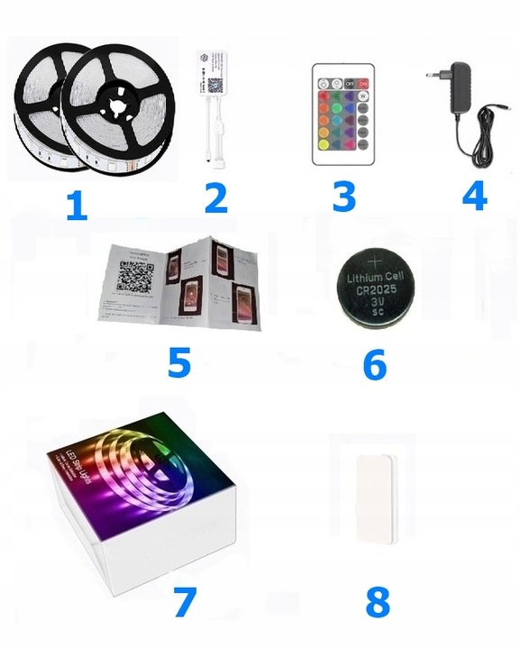 Taśma LED 20M RGB 5050 WiFi PILOT APLIKACJA TUYA