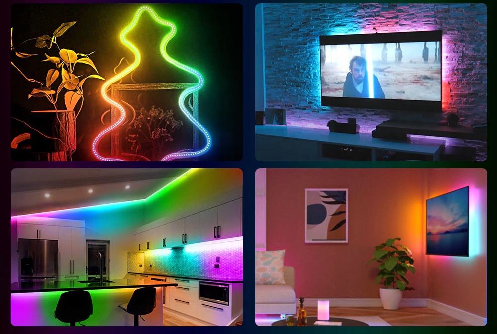 TAŚMA LED 5M RGBIC WS2811 BLUETOOTH EFEKT TĘCZY