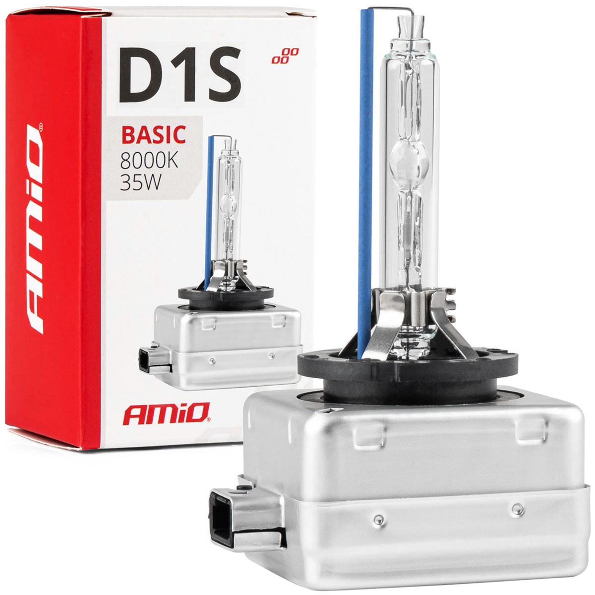 AMiO D1S Xenon Basic 8000K — opakowanie i palnik