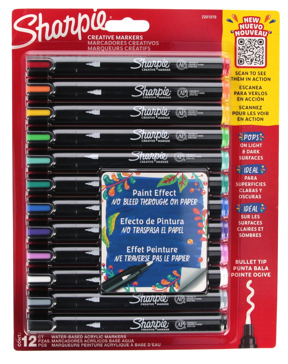 MARKERY AKRYLOWE SHARPIE BLISTER 12SZT HIT!!!