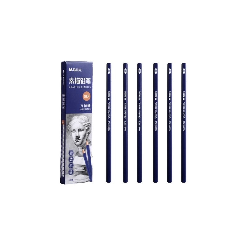 OŁÓWEK TECHNICZNY DREWNIANY M&G 8B HIT!!!