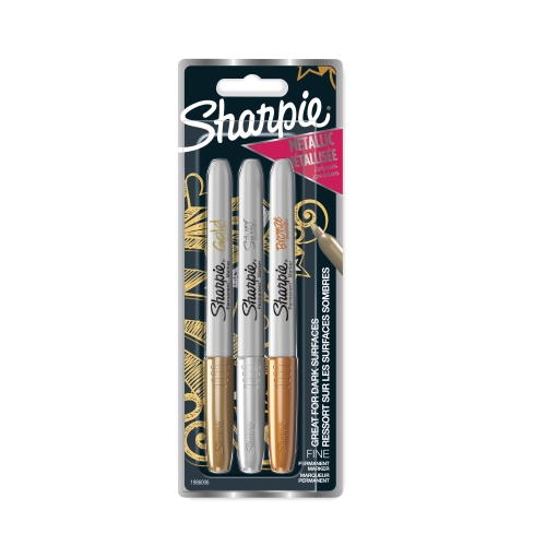 MARKERY PERMANENTNE SHARPIE FINE METALLIC 3 KOL HIT!!!