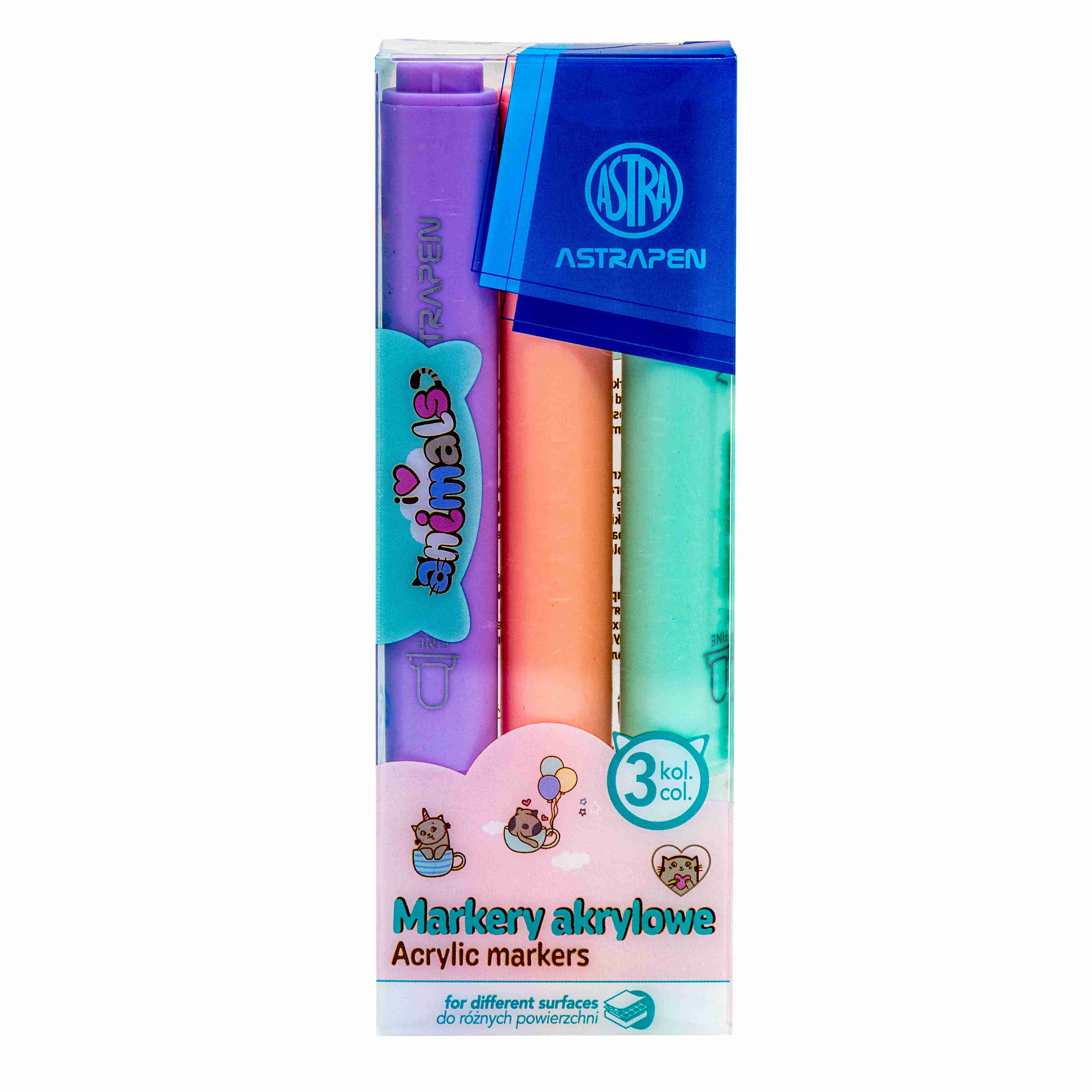 MARKERY TRÓJKĄTNE AKRYLOWE ANIMALS ASTRAPEN HIT!!!