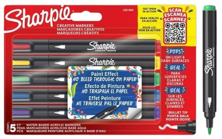 MARKERY AKRYLOWE SHARPIE CREATIVE 5SZT MEGA HIT!!!