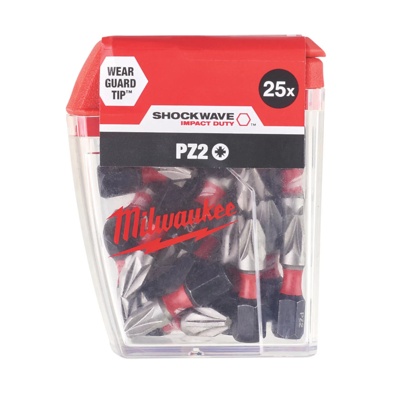 Bity udarowe Milwaukee Shockwave bit PZ2 25 mm zestaw bitów końcówek 25 szt