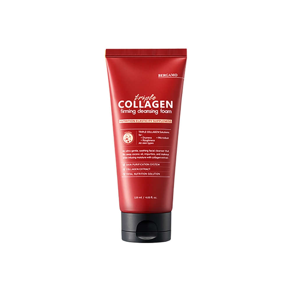 BERGAMO Triple Collagen Firming Cleansing Foam 120 ml - Oczyszczająca pianka do twarzy