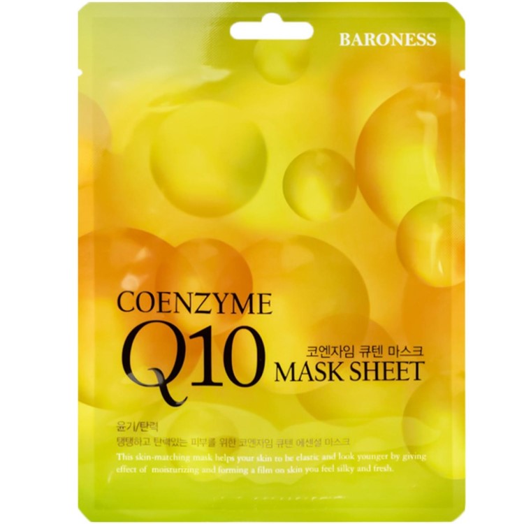 BARONESS Coenzyme Q10 Mask Sheet, 21 g - Nawilżająca maska w płachcie z koenzymem Q10