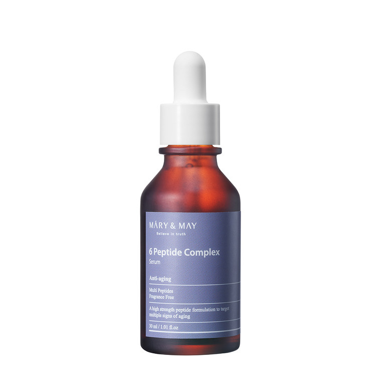 Mary&May 6 Peptide complex Serum, 30 ml - Ujędrniająco-wygładzające serum do twarzy