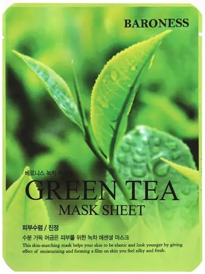 BARONESS Green Tea Mask Sheet, 21 g - Maska w płachcie z ekstraktem z zielonej herbaty