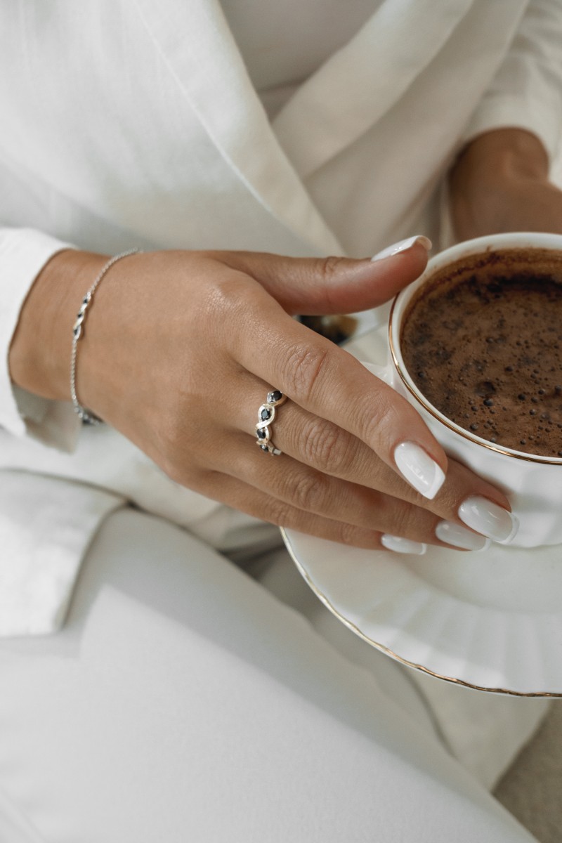 BRANSOLETKA SREBRNA ZE ZŁOTEM I CYRKONIAMI 723-1 zdjęcie 2