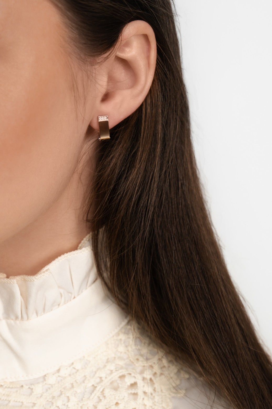 SILBEROHRRINGE MIT GOLD UND ZIRKONIA 1236.50 bild 2