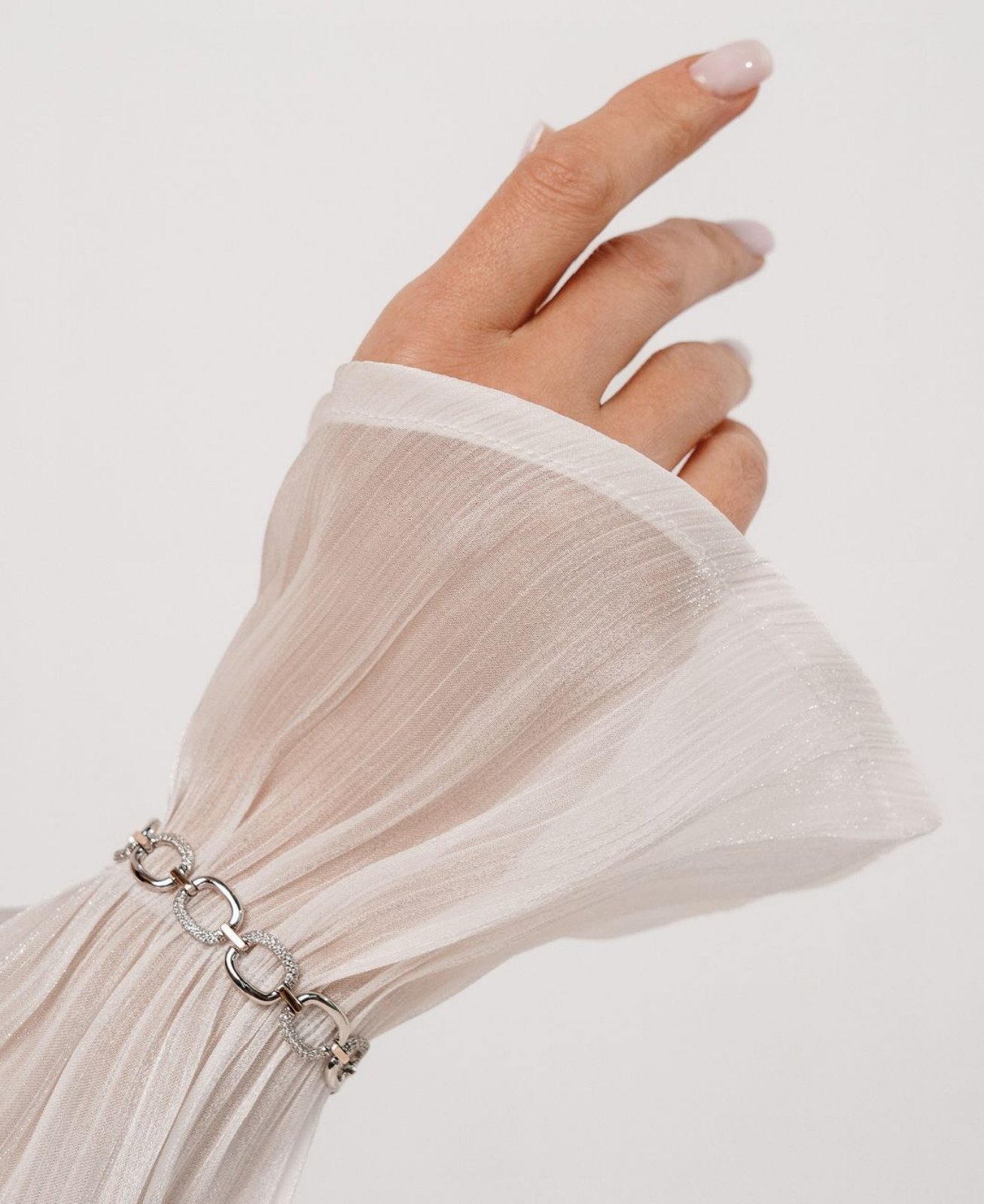 BRANSOLETKA SREBRNA ZE ZŁOTEM I CYRKONIAMI 1147 zdjęcie 2