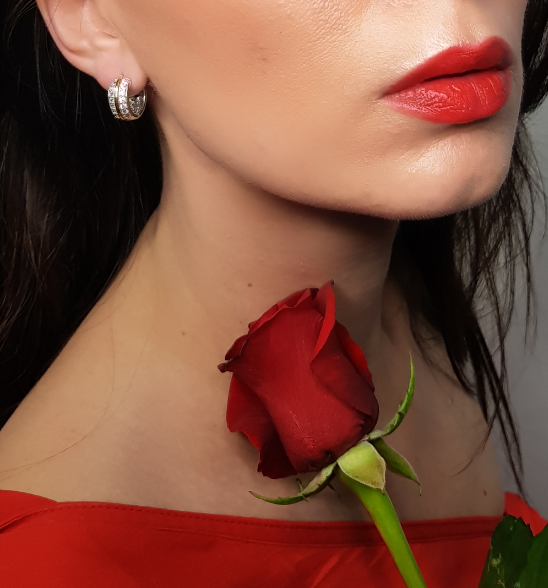 KOLCZYKI SREBRNE ZE ZŁOTEM I CYRKONIAMI 464 zdjęcie 2