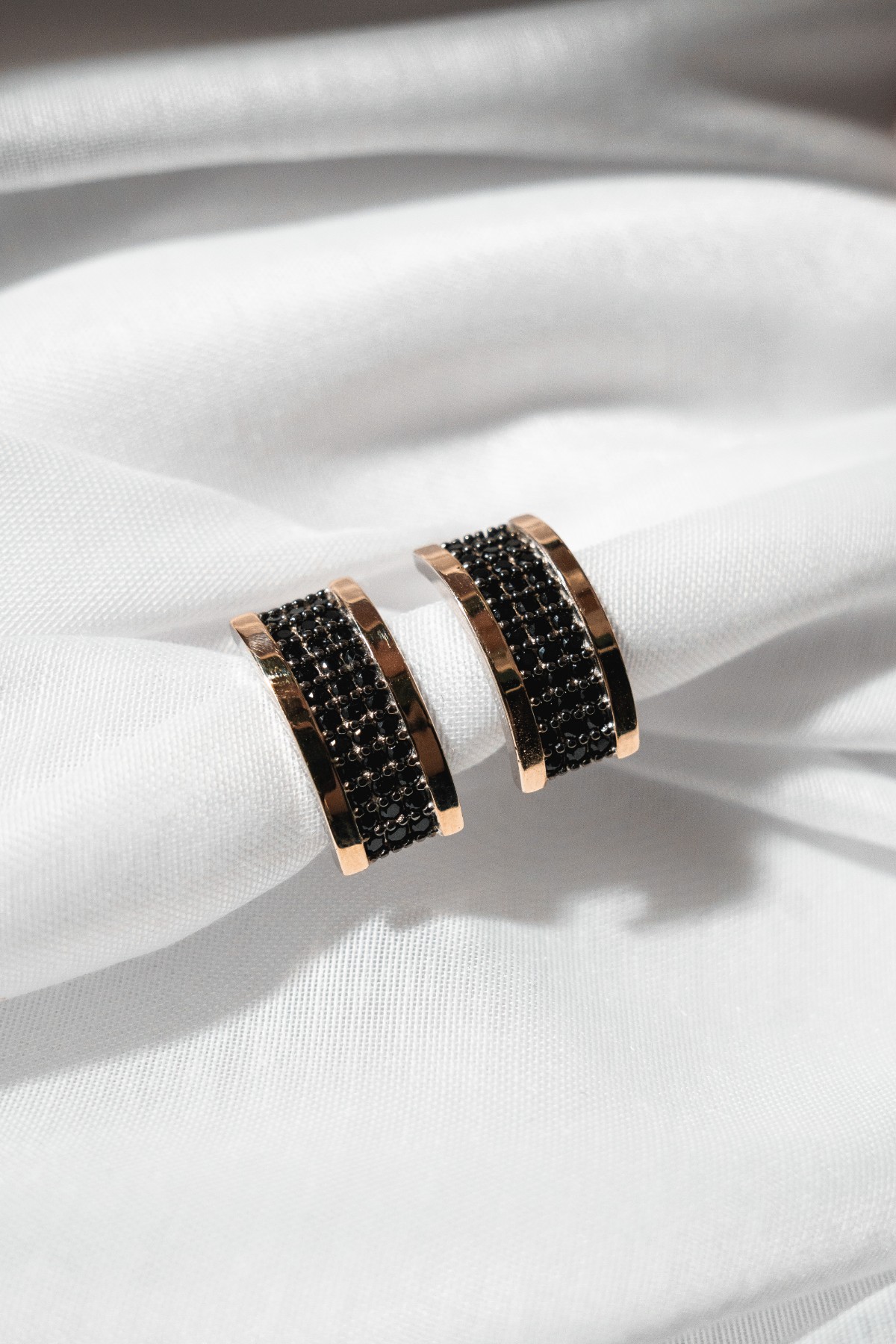 SILBEROHRRINGE MIT GOLD UND ZIRKONIA 0315.10 bild 2